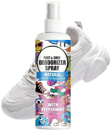 Eliminador de olores de zapatos, 100 ml, desodorante en aerosol, para eliminación de olores de calzado, para viajes, senderismo, hogar, tenis, tela de cuero,