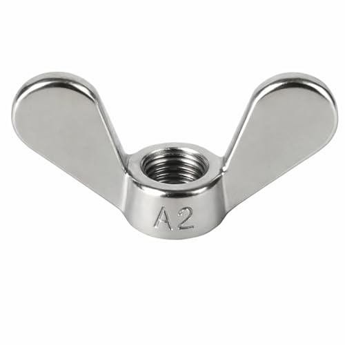Flügelmuttern M10 (DIN 315) | Hochwertige A2 V2A Edelstahl Flügelmutter | deutsche Form | Rostfreie Wing Nut Schmetterlingsmutter zur universellen Nutzung | 5 Stück