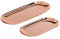 ANZOME 2 Rose Gold Tablett, Edelstahl Schmuck Tablett Trinket Dish Oval Handtuch Speicherplatte Tee Obstschalen Cosmetic Organizer Ramadan Geschirr - 2 Größe