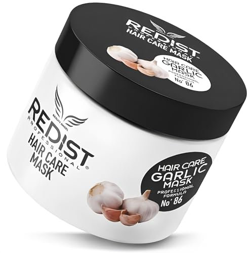 Redist Garlic Hair Care Mask 500ml | Haarmaske mit Knoblauch | Intensiv reparierende Haarkur | Kur spendet Feuchtigkeit ohne zu beschweren | sprödes-trockenes-strapaziertes-Haar | Knoblauch Haar Kur