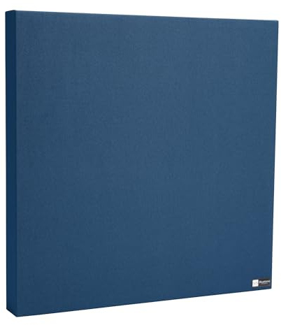 Bluetone Acoustics Wall Panel Pro - professionell ljudabsorbent - akustikpaneler för att förbättra rumsakustiken – akustiska paneler (50x50x5cm, Blå)