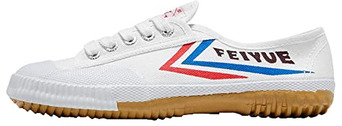 PENXZT Kampfsportschuhe Unisex Tai-Chi Sneakers Shaolin Mönch Kampfsportschuhe Mode Qigong Trainerss,Weiß,43 EU