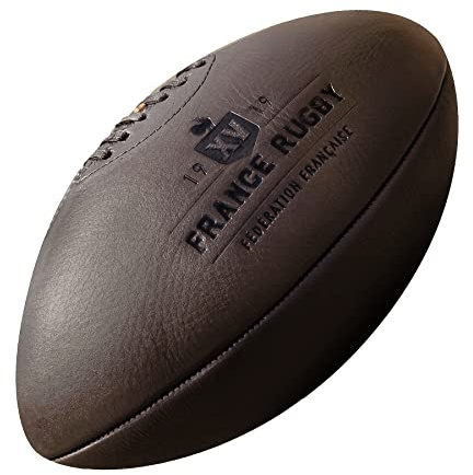 Gilbert Rugby Ball - Vintage France Rugby Ball - Handcrafted Leather Ball Embossed with Team Logo