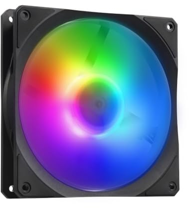 Cooler Master Mobius 140P ARGB Ventilador para Radiador – Ring Blade Design (PWM), Rodamiento Dinámico de Bucle (máx. 76,5 CFM, 2,3 mmH2O, 30 dBA), Marco Biselado Air-Focus - Gen2 RGB Direccionable