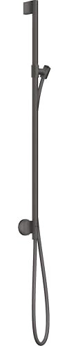 hansgrohe AXOR One barra de ducha con conexión mural, flexo de ducha 1,60 m, 48792340, Color: Brushed Black Chrome