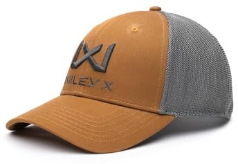 Wiley X │ WX Trucker Cap | Tarnfarbe Baumwolle Grau Mesh | Männer Verstellbar Leichte Atmungsaktiv Flexfit 6-Panel-Kappe | Sonnenmütze | Airsoft Sport Outdoor