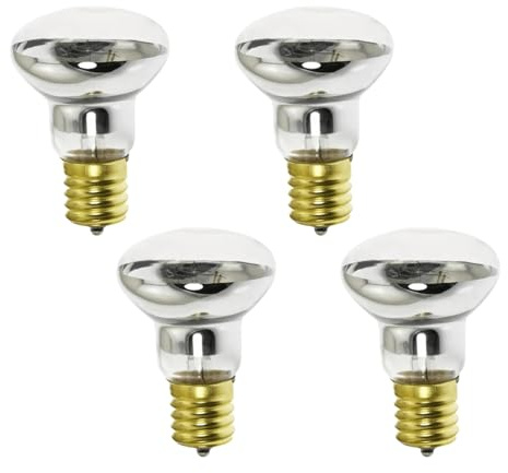 SQXBK 4PCS Gold Lava Light Bulb R39-E17-25W Lava Bulb Replacement Reflective Spotlight Heating Bulb for Bedroom and Office