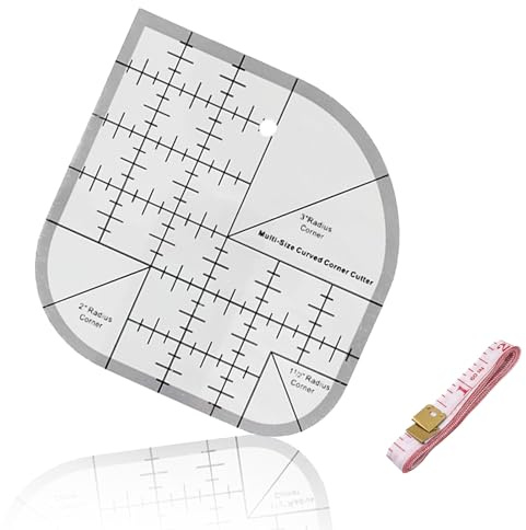 Dryxog Regla Costura, Regla Patchwork, Cortador de áNgulo de Costura Curvo AcríLico, Diy Suministros de Patchwork para DiseñAdores y Sastres Dibujar Colcha de Bricolaje Proyecto