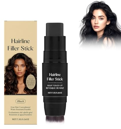 7.5g Stick per Penna Di Riempimento Della Linea Dei Capelli, Nero, Stick per Ritocchi Radice a Doppia Estremità, Bastone per La Copertura Della Linea Dei Capelli, Applicatore Shader