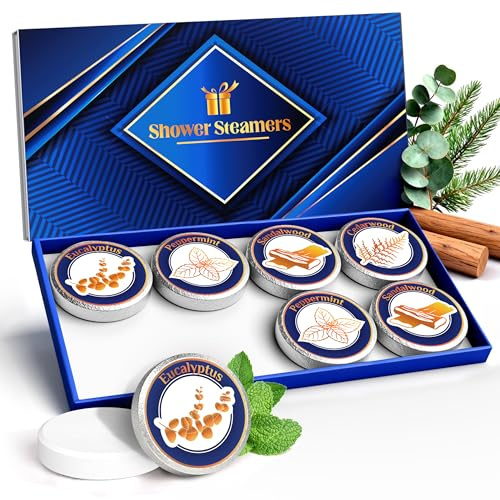 Bombes De Douche Aromathérapie, Bombe de Bain pour Hommes, Cadeaux d'anniversaire pour l'ami, le Mari et le papa, Cadeau de Pâques Anniversaire de Mariage,8 pièces Cadeau Homme