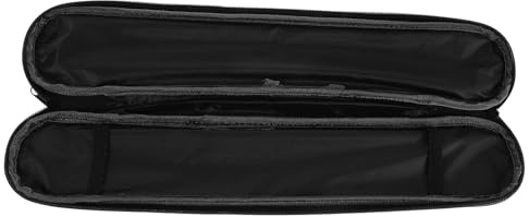 BESPORTBLE Bolsa para Flauta D (42x9 Cm) de Cuero Pu, Estuche Protector para Dos Instrumentos Divisor Antirayaduras y Cierre de Cremallera, Funda Portátil para Grabadora y Clarinete en