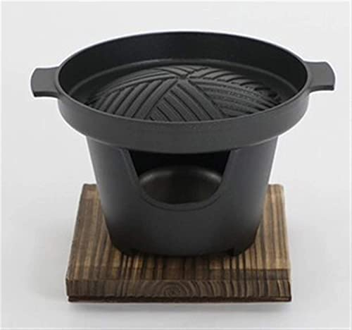 Barbecue Holzkohlegrill Haushalt Einzelmann Mini-Grill Outdoor Indoor Barbecue Holzkohlegrill Tischgrill BBQ Koreanische Küche Antihaft-Grillgericht Hotel-Teppanyaki