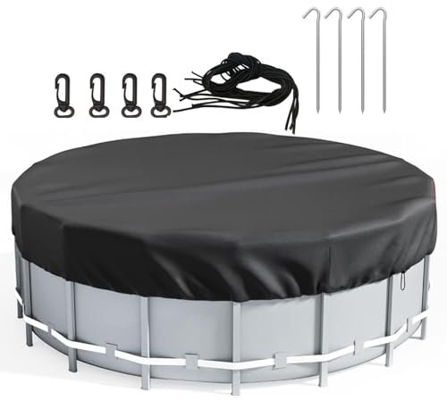 Bâche Protection Pour Piscine Ronde Ø 457 cm - Couverture Extérieur Avec Cordon De Serrage Et Rivets De Fond Pour Spa et Baignoire Hors Sol