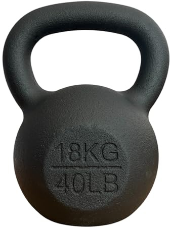 Chase Fitness 18KG Cast Iron Kettlebell for Strength and Cardio Home Gym Training 4kg - 40kg