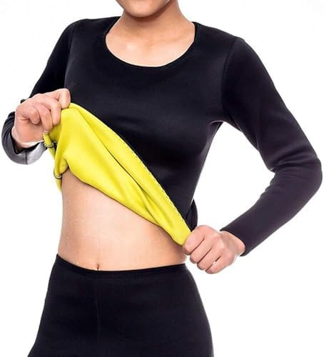 Combinaison de sudation en néoprène pour femme pour la perte de poids avec fermeture éclair - Veste de fitness à manches longues - Body Shaper pour le gym - Top amincissant brûle-graisse, XL