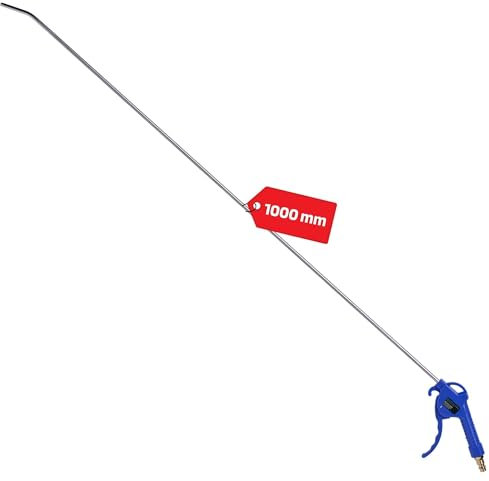 AmatoolZ Druckluft-Ausblaspistole 1.000 mm I Druckluftpistole 1/4 Innengewinde I Druckluftwerkzeug 1000 mm I Druckluftpistole lang I Druckluftpistole verchromt I Druckluftpistole