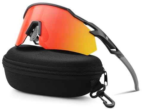 Sportbrille Polarisiert Radsportbrillen Fahrradbrille Schnelle brille für Herren Damen Sport Sonnenbrille UV400 Klar Laufbrille für MTB Rennrad Fahrrad Ski Raved2