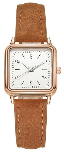 Orologio da polso digitale da donna, elegante, al quarzo, cinturino in pelle, orologio da polso in acciaio inox, orologio digitale da polso da uomo, A, misura unica