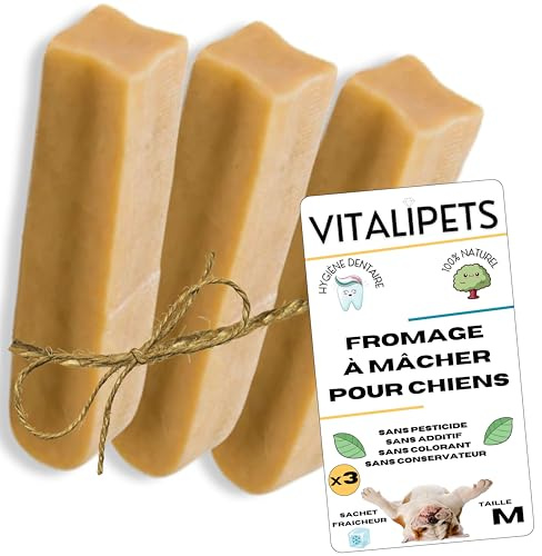 Tuggost för Hundar | Storlek M Hund från 5 till 10 kg - Set om 3 | Premium Himalaya Yak | Tandvård & Proteinrik | 100% Naturlig | Ultra-Resistent | Långvarig Tuggleksak | Mineraler
