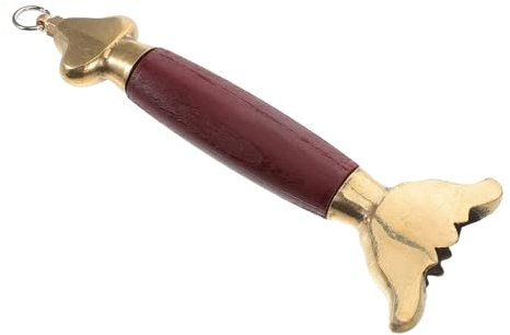 ULTECHNOVO Mango de Espada de Madera Rojo Pomo de Cobre, Accesorio para Espadas de Tai Chi, Mango Ergonómico y Equilibrado para Entrenamiento de Artes Marciales y Competición
