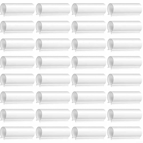 Växthusklämmor, 32 vita för PVC-rör radskydd fågelsköldar skjul klämmor växthus filmklämmor simbassäng klämmor