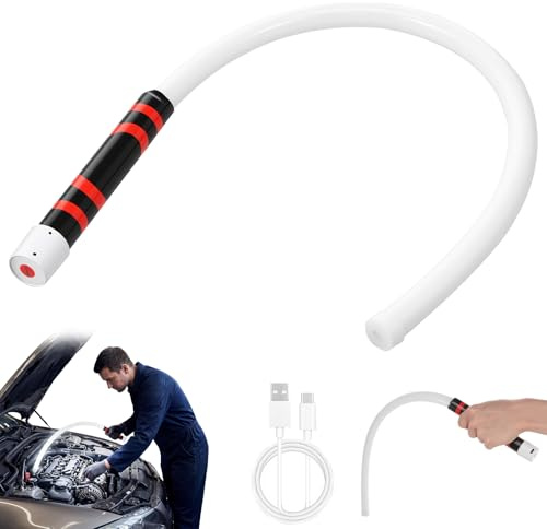 PEIZHIYC Biegsame LED Arbeitsleuchte 73 cm Flexible Werkstattlampe 800 LM mit 3 Leuchtmodi, Type-C Wiederaufladbare Silikon Inspektionslampe für Autoreparatur, Haushalt, Mechaniker