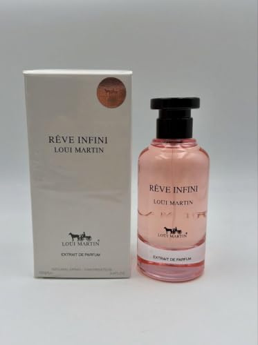 Loui Martin Rêve Infini Extrait de Parfum, 100 ml | Vaporisateur Naturel, Flacon Rose, Parfum Concentré, 3,4 FL OZ, Coffret Inclus