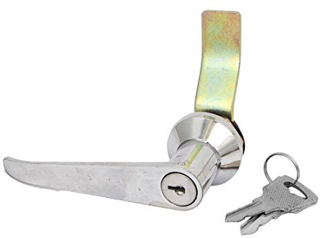 sourcing map Loquet de poignée de sécurité à clé en métal Verrou Serrure à came pour Armoire Boîte aux lettres Casier 33 x 55 x 94 mm avec 2 clés