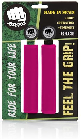 RIFYL (Race) Juego de puños para Bicicleta o Mountain Bike, Color Rosa, diámetro 30,5mm