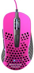 Xtrfy M4 RGB, Ultraleichte Kabelgebundene Gaming-Maus, Ergonomisches Design für Rechtshänder, Pixart 3389 Sensor, Einstellbare RGB-Beleuchtung, Pink Edition