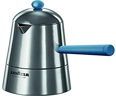 ILSA Carmencita Cafetera Espresso, Aluminio, Mango y Pomo Azul, 1 Taza