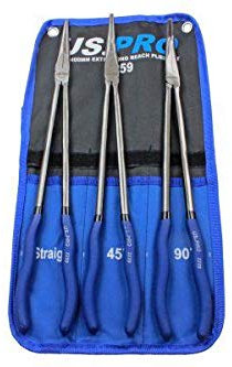 US PRO Tools 3pc Extra Long Nose Pliers Set 400mm Straight Bent Angled 2259