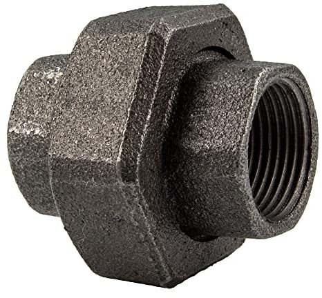 Temperguss-Gewindefitting schwarz Verschraubung flachdichtend, IG x IG 1 Zoll, Typ 330