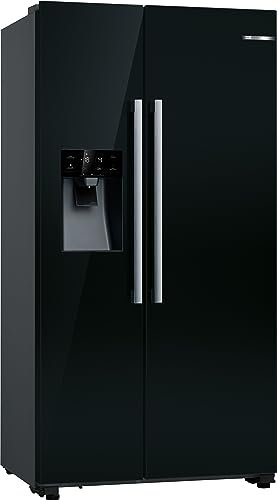 Bosch KAD93ABEP - Frigorifero americano, serie 6, 178,7 x 90,8 cm, refrigerante 371 l, congelatore da 191 l, erogatore di ghiaccio e acqua con allacciamento dell'acqua, senza gelo, capacità XXL