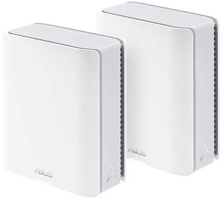 ASUS ZenWiFi BT10 Tri-Band WiFi 7 Mesh, 18 Gbps, 6000 sq.ft (2pk), Dual 10G Ports, Security and Parental Controls Included, Smart Home Master SSIDs, 4G & 5G Mobile Tethering