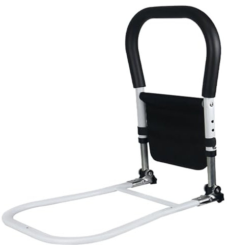 Elderly anti-fall bedside guardrail booster handrail frame free of holes,bed safety rail、 get up aid bedside handrail, surgical patient bed rails, height adjustable safety bed guardrail mobility aid