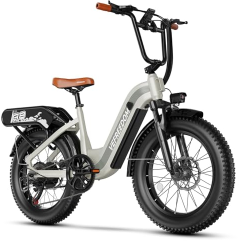 Ihahvc 1500W Peak Motor Electric Bike for Adults Up to 80 Miles 30MPH Ebike 20 x 4 Fat Tire 48V 20Ah Removable Battery Mountain E Bike Commuter Full Suspension Bicycles for Men Women Beige