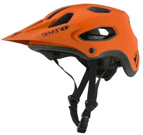 7iDP X2 Mountain Bike Helmet – Lightweight MTB Helmet for Men & Women, Trail & Enduro, Adjustable Fit, Breathable with Extended Rear Coverage. (Matte Orange, L/XL)