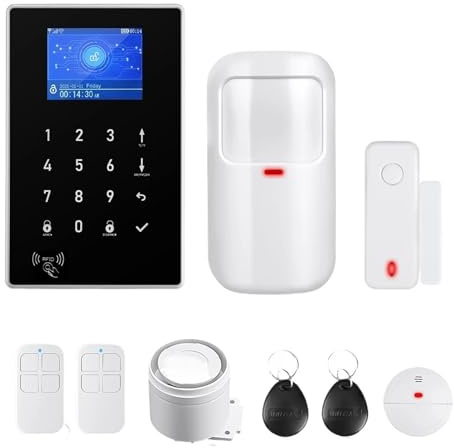 Tuya Smart WIFI GSM Säkerhetslarmsystem IP Cam Dörr Fönstersensor Inbrottsrörelsedetektor Trådlöst Larmsystem Komplett Larmsystem(B)