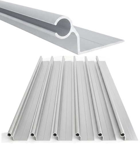 6 rieles de toldo de autocaravana con canal C, riel de fijación para autocaravana, furgoneta, riel de canal C, 55 cm, conector de toldo de canal de aluminio ligero para T4, T5, T6, todas las