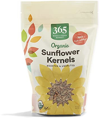 365 by Whole Foods Market, Organic Roasted Unsalted Sunflower Kernals, 12 Ounce