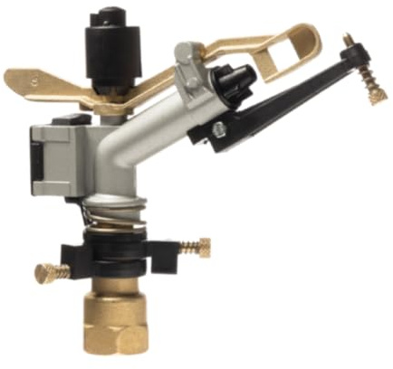 'Canon d'arrosage longue portée Funny 1 | Angle d'Irrigation 360 ° circulaire | portée 12,5 A 19,5 MTS | pression de travail 1,5 à 4 bar | raccordement 1 femelle | fabriqué en métal