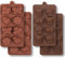 homEdge Lot de 4 moules à chocolat en silicone avec hippopotame, lion, papillon, abeille, coccinelle pour bonbons, gelée
