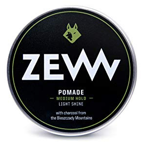 ZEW FOR MEN® Haarpomade mit Aktivkohle, feine Pomade mit leichtem Shine und mittlerem Halt, für den täglichen Gebrauch, natürlich & vegan, perfekt für das Styling aller Haartypen, 100 ml
