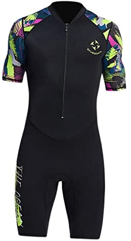 Perfeclan Muta da uomo in muta da 1,5 mm a manica corta da surf per subacqueo in kayak, XL