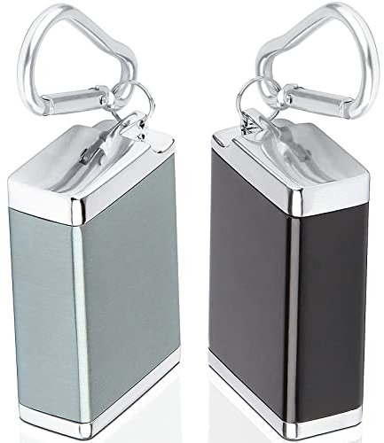 Posacenere per sigarette, 2 pezzi (nero e argento)