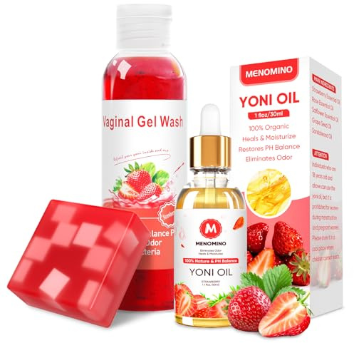 Feminine Wash & Yoni Soap Bar & Yoni Oil for Women pH Balance, Yoni Wash for Vaginal Moisturizing Remove Odor, 5.07 Fl.Oz Intimate Wash 1 Fl.Oz Organic Feminine Oil & 3.53oz Yoni Bar