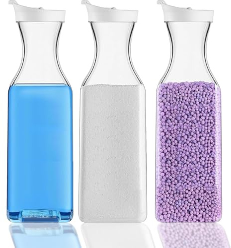 Tvättmedelsförvaring, 1,5 l tvättpulver förvaringslåda, 3 stycken tvättmedelslådor för pulver, tvättmedelsorganisatör, tvättmedelsdispenser, tvättmedelslåda, för förvaring sköljmedel