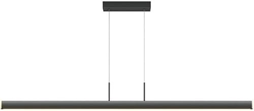 Lámparas Colgantes lineales Negras, luminaria de suspensión de Metal Ajustable, lámpara LED de 12W, luz de Techo Colgante de Aluminio