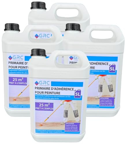 GRAVASAC Primaire d'adhérence pour peinture, 20L prêt à l'emploi pour 100m²